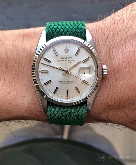 best leather strap for rolex datejust|rolex datejust 36mm rubber strap.